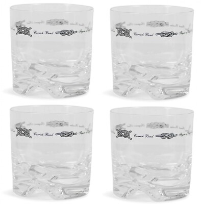 Whiskygläser Set ''Exclusive'' 4 Stück Maritimes Design Kunststoff