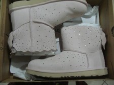 KIDS UGG BOOTS MINI BAILEY BOW II STARRY LITE SEASHELL PINK 1107150K SIZE 6