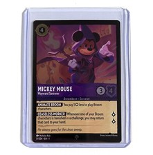 2023 Disney Lorcana TCG Mickey Mouse Wayward Sorcerer Super Rare Foil 51/204