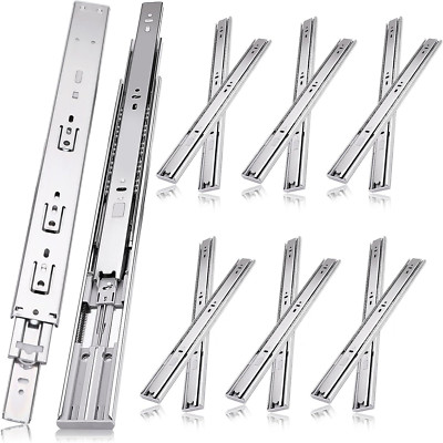 20'' Soft Close Drawer Slides - 6 Pairs Full Extension Ball Bearing Glides