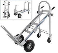 Heavy Duty Aluminum Hand Truck Stair Climber Convertible Folding Cart Dolly