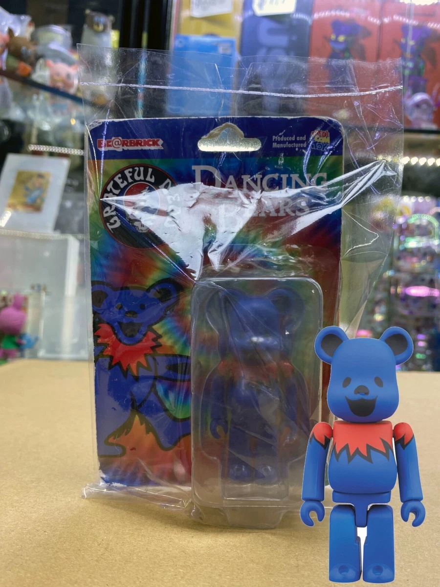 MEDICOM TOY BEARBRICK GRATEFUL DEAD DANCING BEARS BLUE EXCLUSIVE Be@rbrick 100%