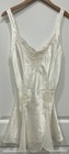 Vtg 90’s Victoria’s Secret Bridal Satin Chemise Negligee Nightgown Ivory Sequins