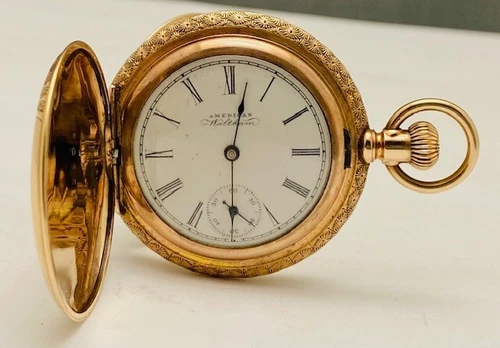 Waltham Pocket Watch 1891 Grade 60 Hunter 14 kt Double Plated 39mm x 53.5mm