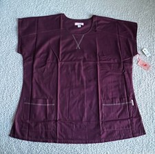 Koi Scrub Top Women  s Sz 3X Burgundy Andie Kathy Peterson Medical Nursing