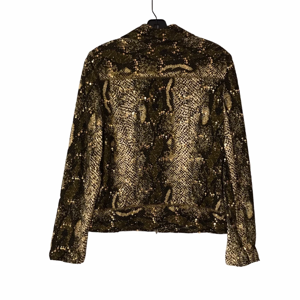 Joseph Ribkoff Sequin Snake Jacket Soft Full Zip Stretch Statement Women’s Sz 8 - Image 2 of 4