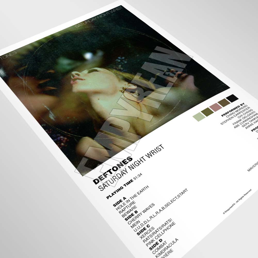 Deftones Saturday Night Wrist Vinyl Record LP Album Concept Poster Art  Print | eBay