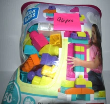 Fisher Price Bag Mega First Builders Big Building Set 96 Piece Blocks Toy 1-5 