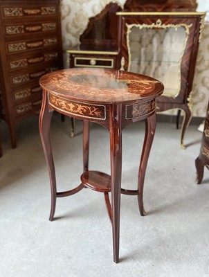 Side Table Solid Wood Coffee Table Handmade Retro French Baroque Style Table