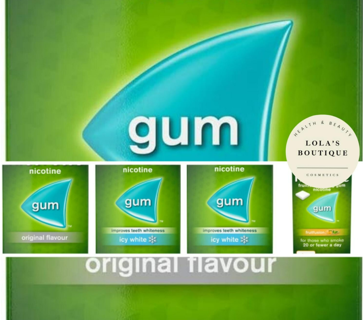 Chicles Gum Goma de mascar Original Fresh Mint Icy White 2mg/4mg