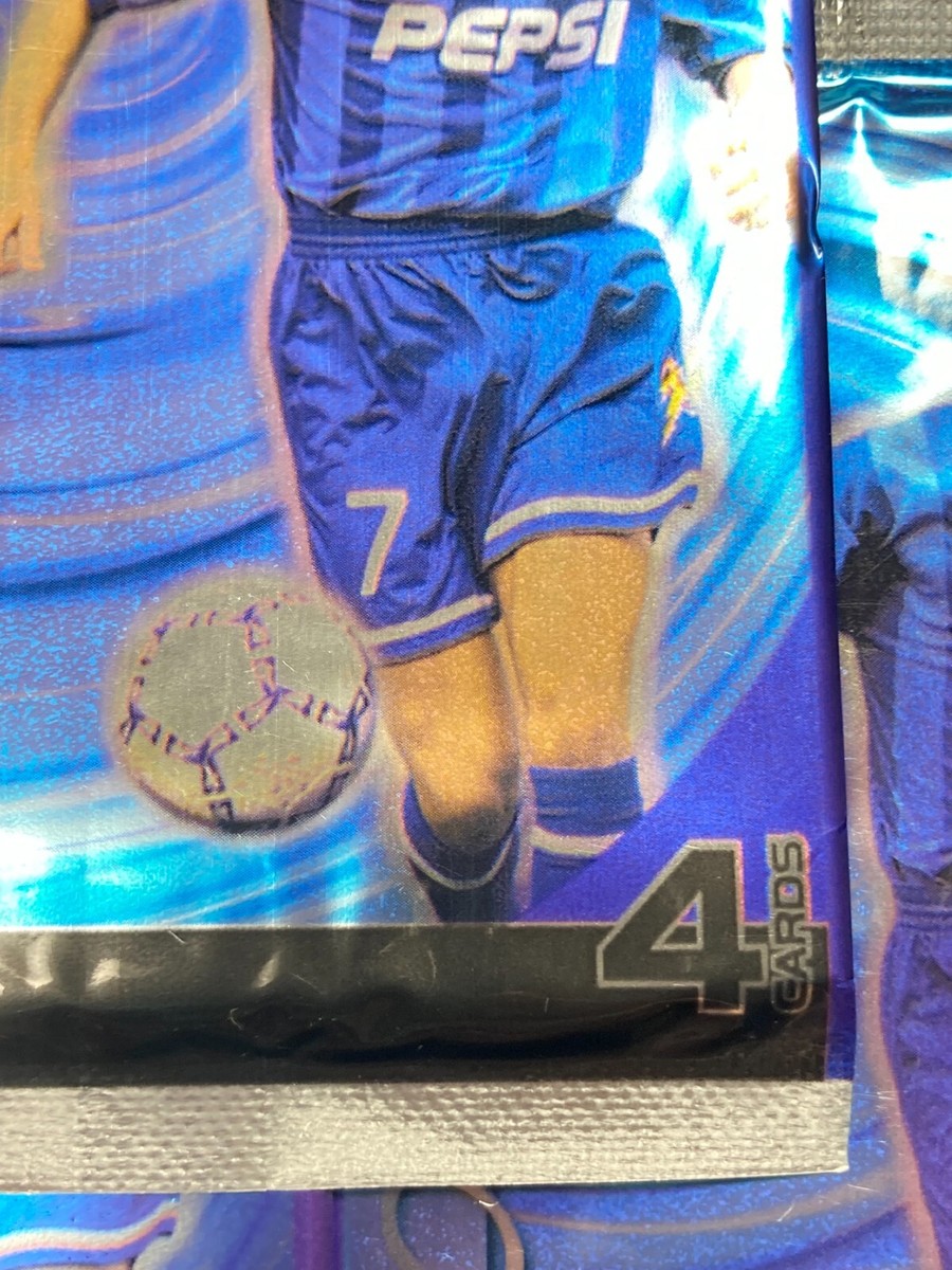 Team Pepsi Soccer Card 5 Unopened Pack Set David Beckham Pizza Hat