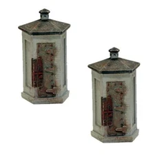 Railroad Telephone Trackside Booths nicely built and finished HO Scale Set of 2