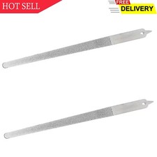 2PC 8 Diamond Dust Nail File - Stainless Steel Nail Dresser - 9 Inch