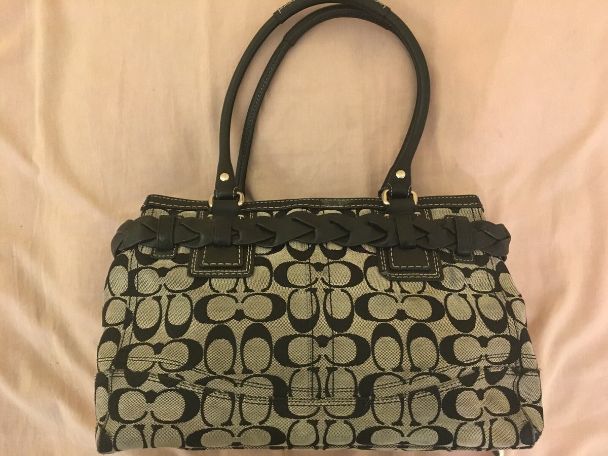 Coach Hampton Signature Handbag Model F13065 | eBay