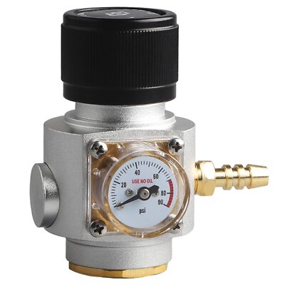 Mini Gas Regulator Soda Keg Regulator Tr21.4 Soda Keg Charger 0-90PSI for Sod...