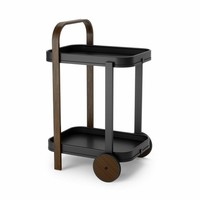 Umbra Servierwagen Bellwood, KüChenwagen, Rollregal, Schwarz, Walnuss 53X43X79Cm