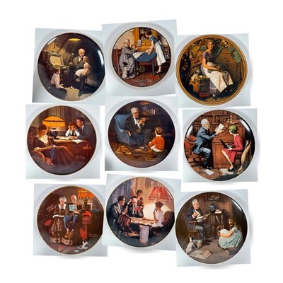 Norman Rockwell Edwin M Knowles Heritage Collection 9 Teller 1983 USA - sehr guter Zustand