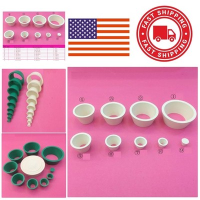 Smooth Surface Filter Adapter Cones Set 9 Sizes Durable Rubber for Filtration