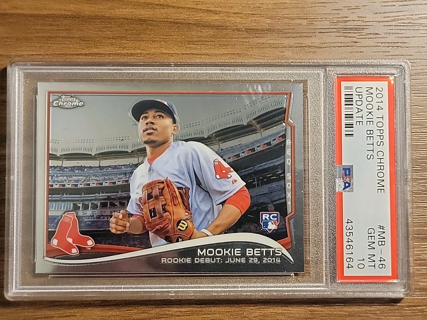 2014 Topps Chrome Update - Mookie Betts #MB-46 RC PSA 10