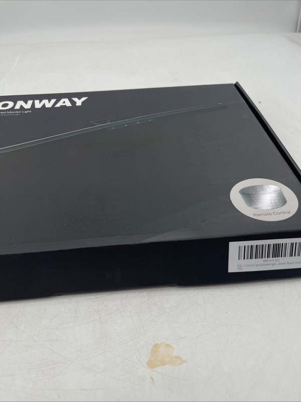 Onway Curved Monitor Light Bar with Wireless Remote  Auto-Dimming PCTB-0O1 Black