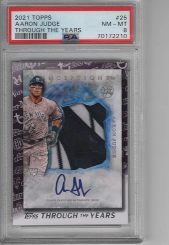 2021 Topps Through The Years Aaron Judge Inception PSA 8 New York Yankees MLB