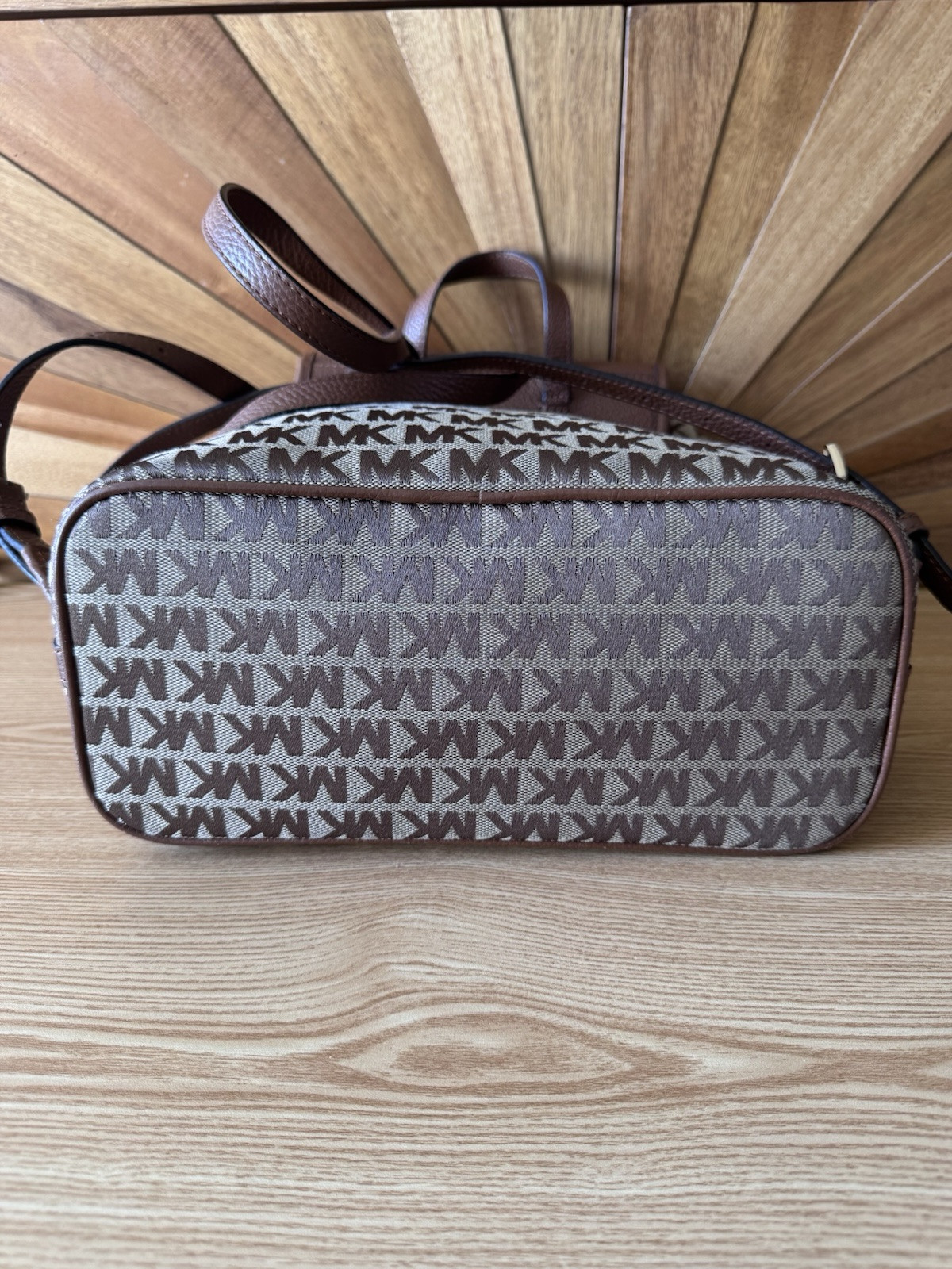 Michael Kors Bedford Java Brown Monogram MK Logo … - image 4