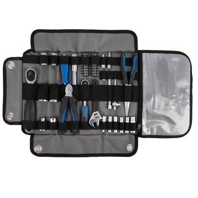 Kit de herramientas Oxford para motocicleta bolsa compacta portátil taller 34 ranuras - Imagen 1 de 4