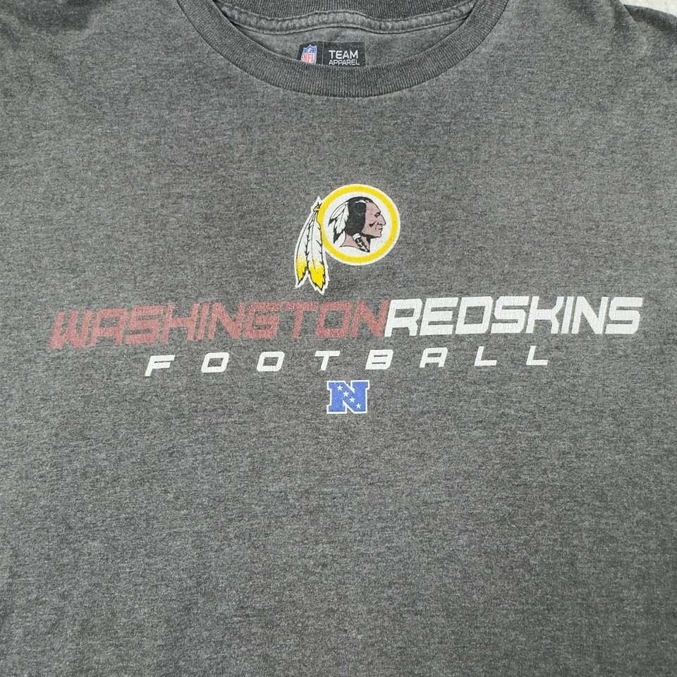 Camisa de manga larga para hombre Washington Redskins XL Pullover cuello redondo gris equipo de la NFL Foto 2 de 4
