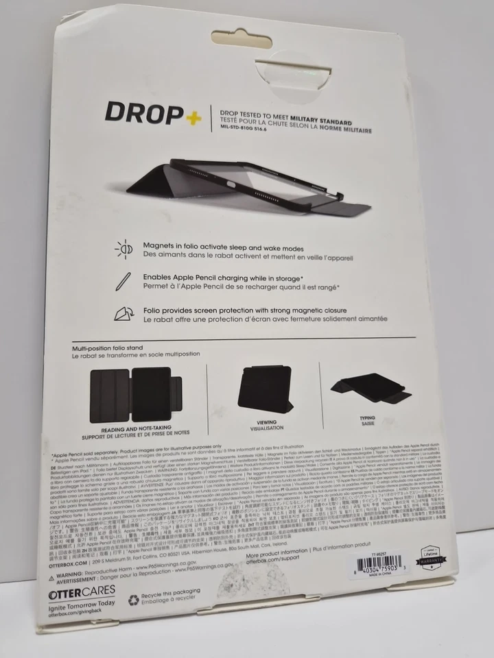 Otterbox iPad Pro 11" M4 2024 Case Symmetry Folio with Screen Cover Grey RRP £43 - Image 2 of 4