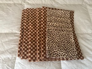 Set of Five Handmade Placemats with Matching Napkins - Coffee Motif