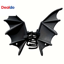 Gothic Bat Hair Clip Halloween Matte Black Gothic Punk-Style Animal Print Hairpi