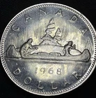 1968 Canada Voyageur Dollar - One Dollar - Nickel - $1 Canadian Coin