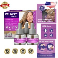 Classic Cat Calming Diffuser Refills 3 Pack - 90 Day Pheromone Stress Relief
