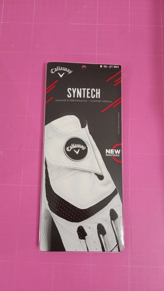 Callaway Golf Syntech Herren Golfhandschuh Linkshand M Reg Weiss