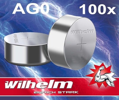 100 x Nemt-Cell AG0 Knopfzellen Knopfbatterien Uhrenbatterien Blisterpack