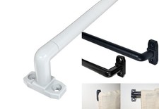 Single Window Rod 28 to 48-Inch Heavy Duty Curtain Rod Adjustable 2 1/2-Inch