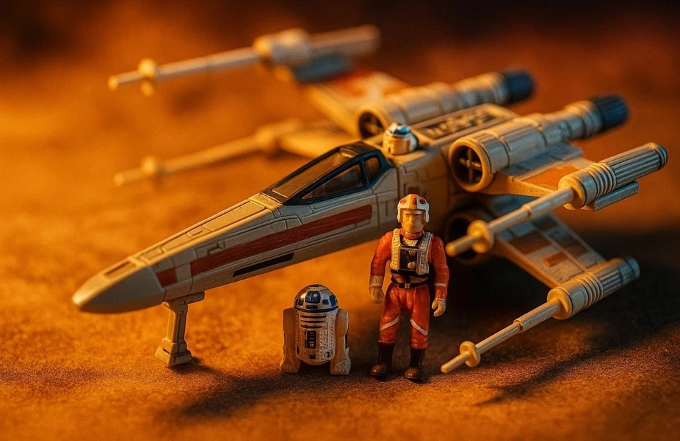 1998 Star Wars Mico Machines Action Fleet Luke's X-Wing From Dagobah Swamp NEW - Image 2 of 4