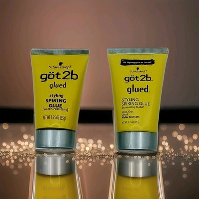 Got 2B Glued Water Resistant Hair Gel Screamin Hold Styling Spike Glue Set of 2 