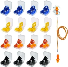 Ear Plugs for Sleeping Noise Canceling, 16 Pairs Reusable Ear Plugs Soft Silicon