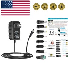 AC Adapter 9V 2A Power Supply AC110V to DC9V 2000mA 1500mA 1000mA 500mA Power...