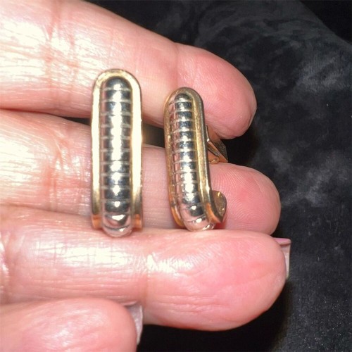 Vintage Swank Art Deco Silver Cufflinks Men's Jewelry
