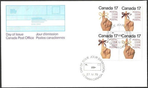 🍁Canada   #815 /816  Block   "Postal Codes"   Brand New   1979  First Day Cover