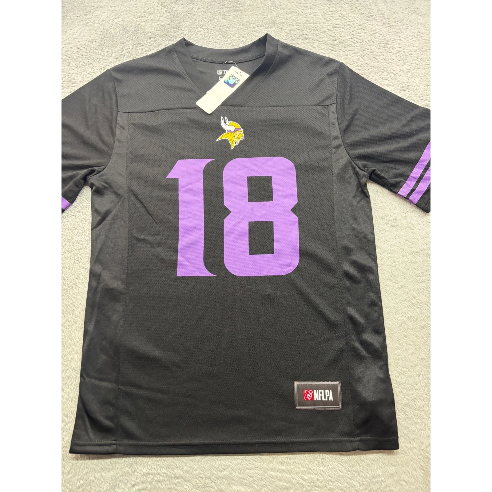 NFL Justin Jefferson 18 Minnesota Vikings Alternate Jersey Black Men's Small
