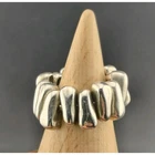 Vintage Sterling Silver Articulated Nugget Pebble Link Band Ring Size 7 20g