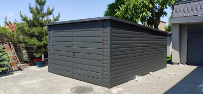 Metallgarage Blechgarage Container Stahlgarage Fertiggarage Lagerraum KFZ 3,5x5.