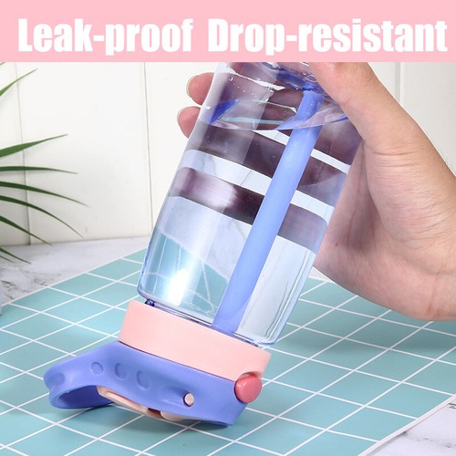 Children Kids BPA Free Water Bottle with Straws Drinking Cup Bottle Leak Proof - Picture 3 of 12