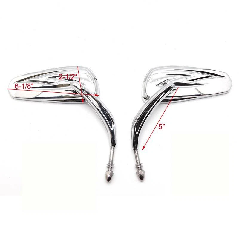 Espejos retrovisores cromados para motocicleta Harley Davidson Heritage Softail Classic FLHTC TD Foto 4 de 4