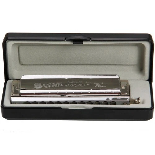 10/12/14/16 Holes C Key Sliver Chromatic Harmonica in Turning Round Blow Holes - Image 4 of 4