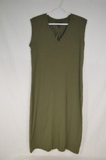Banana Republic Green Petite V Neck Vegan Tee Shirt Dress Small T35