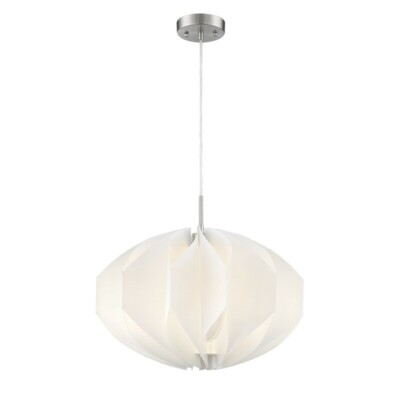 Lite Source LS-19311 BN / White Reina 20''W Globe Chandelier by Orren Ellis - NIB